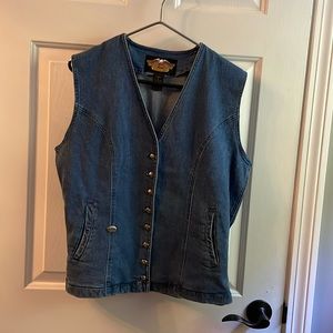 ladies harley-davidson denim vest